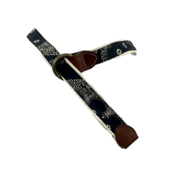Polo Ralph Lauren Blue & White Cotton Nautical-Style Belt - Picture 1 of 5